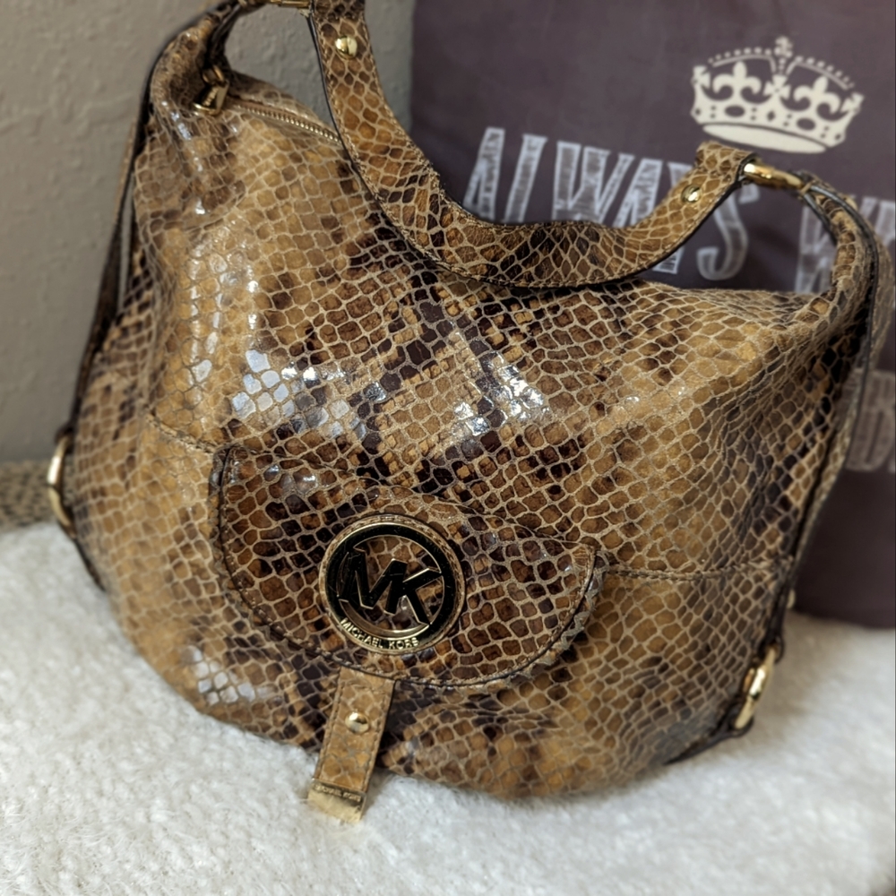 Michael Kors Python Hobo Shoulder Bag - image 1